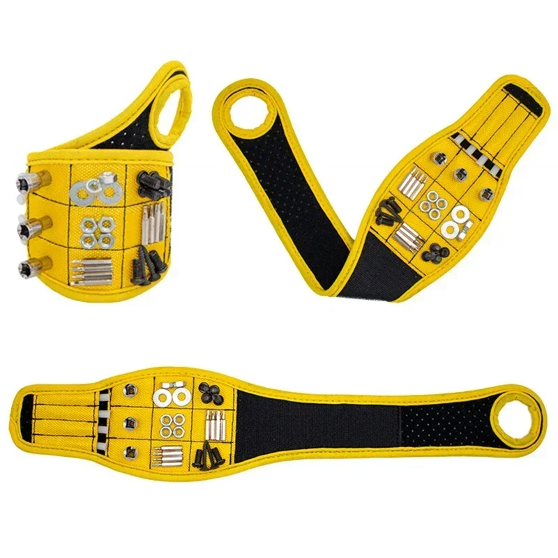 

Drill Tool Holds Screw Magnetic Storage Boyfriend. Wristband With Belt Nails, Wrist For Holder Gift Bit. Father, Magnets Strong