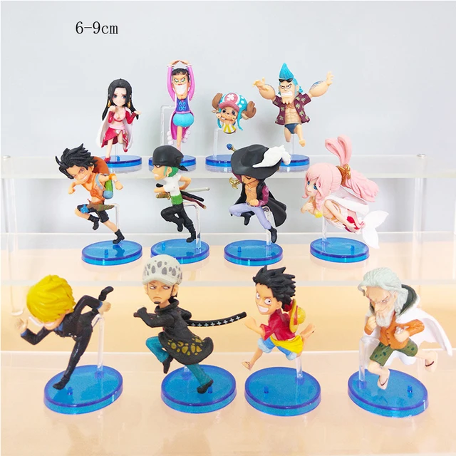 12Pcs Anime One Piece Action Figure Luffy Zoro Chopper Ace Hancock