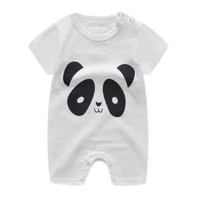 Cotton baby suit Children New  Cartoon Cotton Summer Rompers Baby Unisex Cute O-neck Soft Skin One Piece Bodysuit  Boys And Girls Short Sleeves Baby Bodysuits cheap Baby Rompers