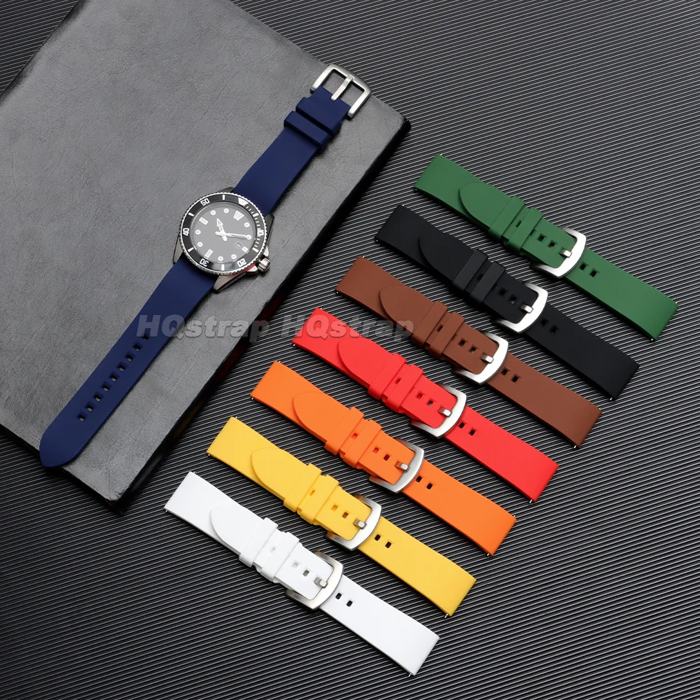 Versatile Waterproof Silicone Watch Strap - Quick Release, Soft, Unisex