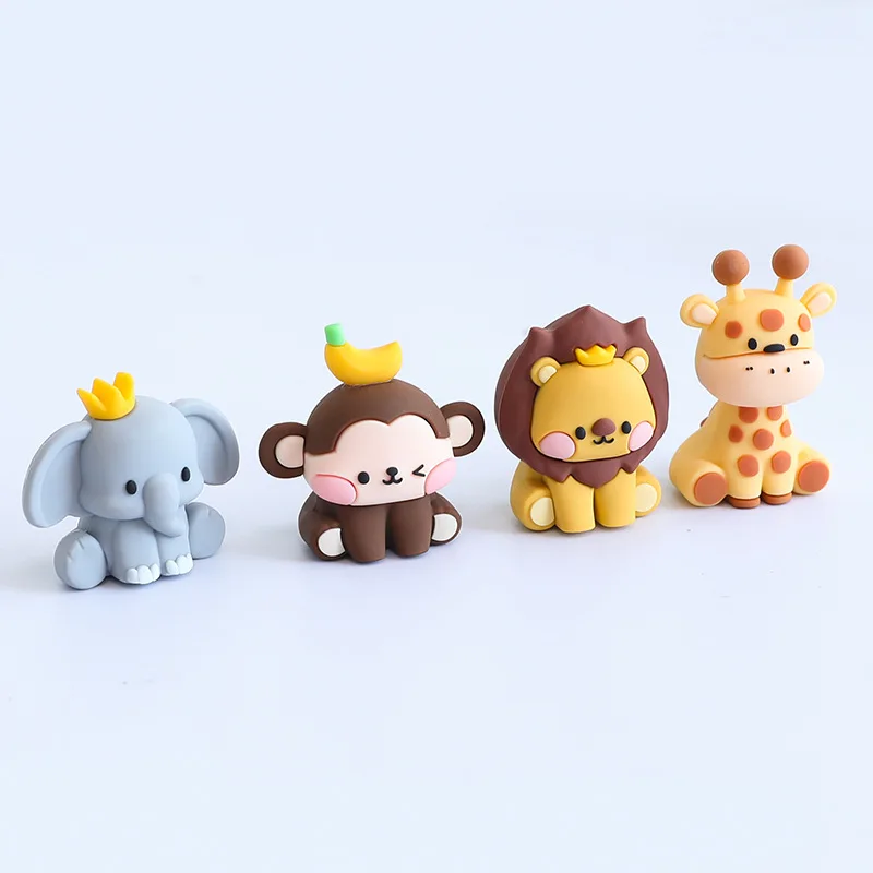 Woodland Cake Decoration Holiday For Animals Bamboo Basket Fox Hedgehog Cupcake Topper Rabbit Figure Doll Kids Birthday Favors birthday party supplies,party decorations,cake toppers,cake topper,cake decorations,cupcake supplies