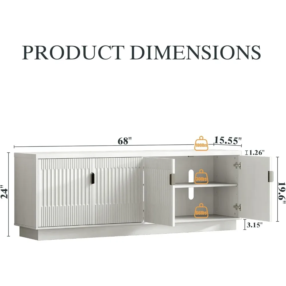 "Farmhouse TV Stand for 75" TV 3