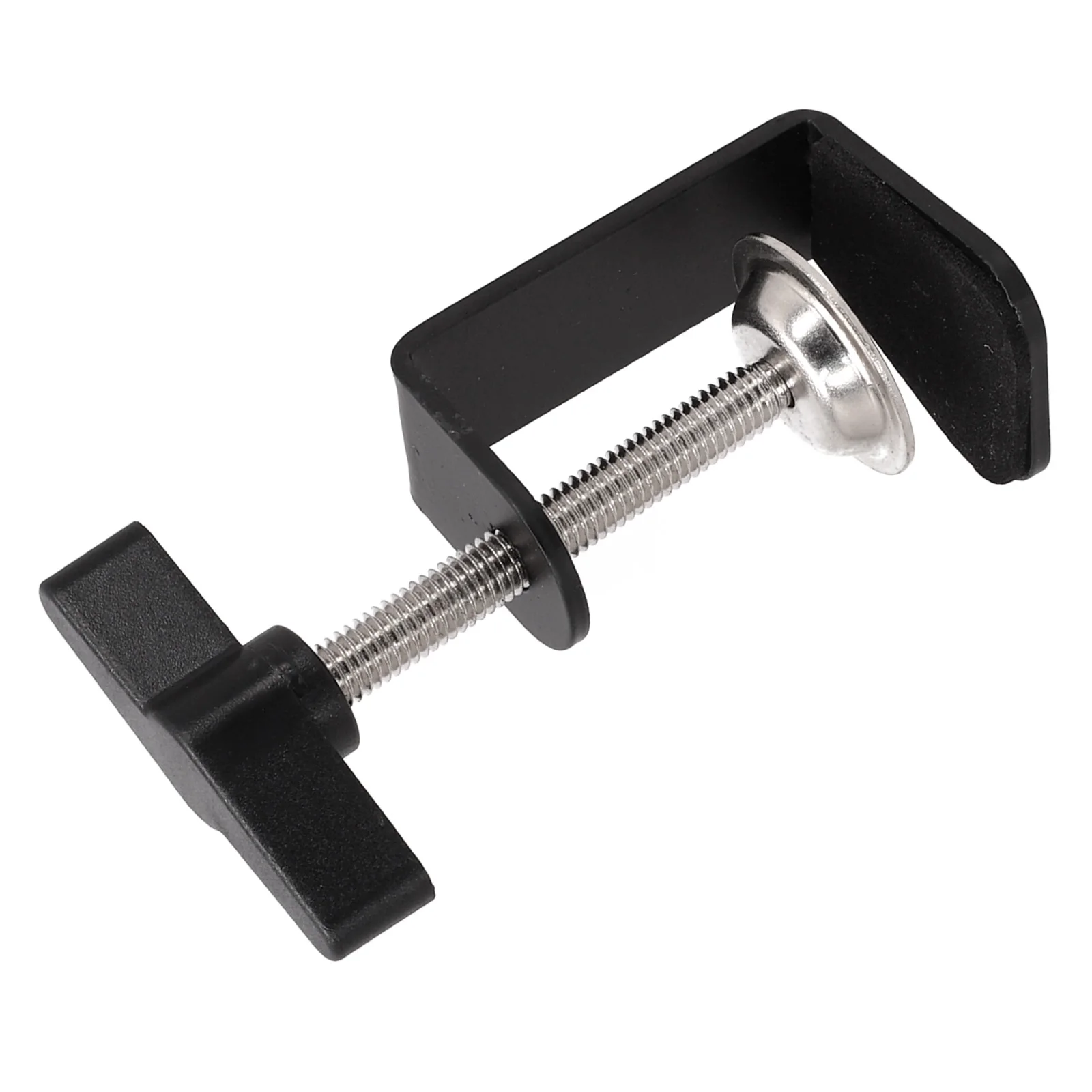 Table Mount Clamp Clamp Home Office Shop C-shaped Design Silicone Pad Stable Metal Base 5cm Height Securely Mount
