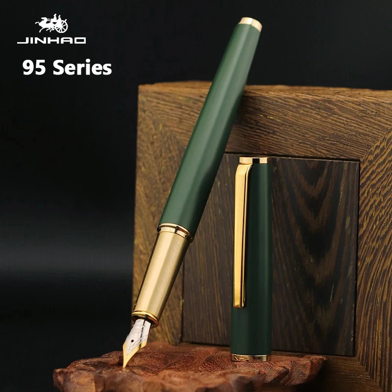 Jinhao 95 만년필 럭셔리 복고풍 디자인 M/F/EF 고급 펜촉 금속 우아한..