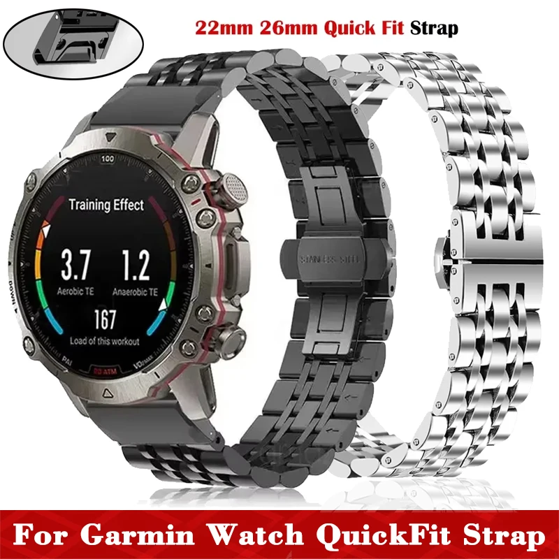 Premium Stainless Steel QuickFit Watch Band – 22mm & 26mm Adjustable Bracelet