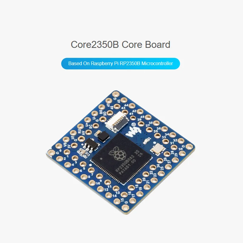 Waveshare Core2350B Core Board Raspberry Pi RP2350B Dual-core & Dual-architecture Microcontroller Operating Frequency 150MHz 3