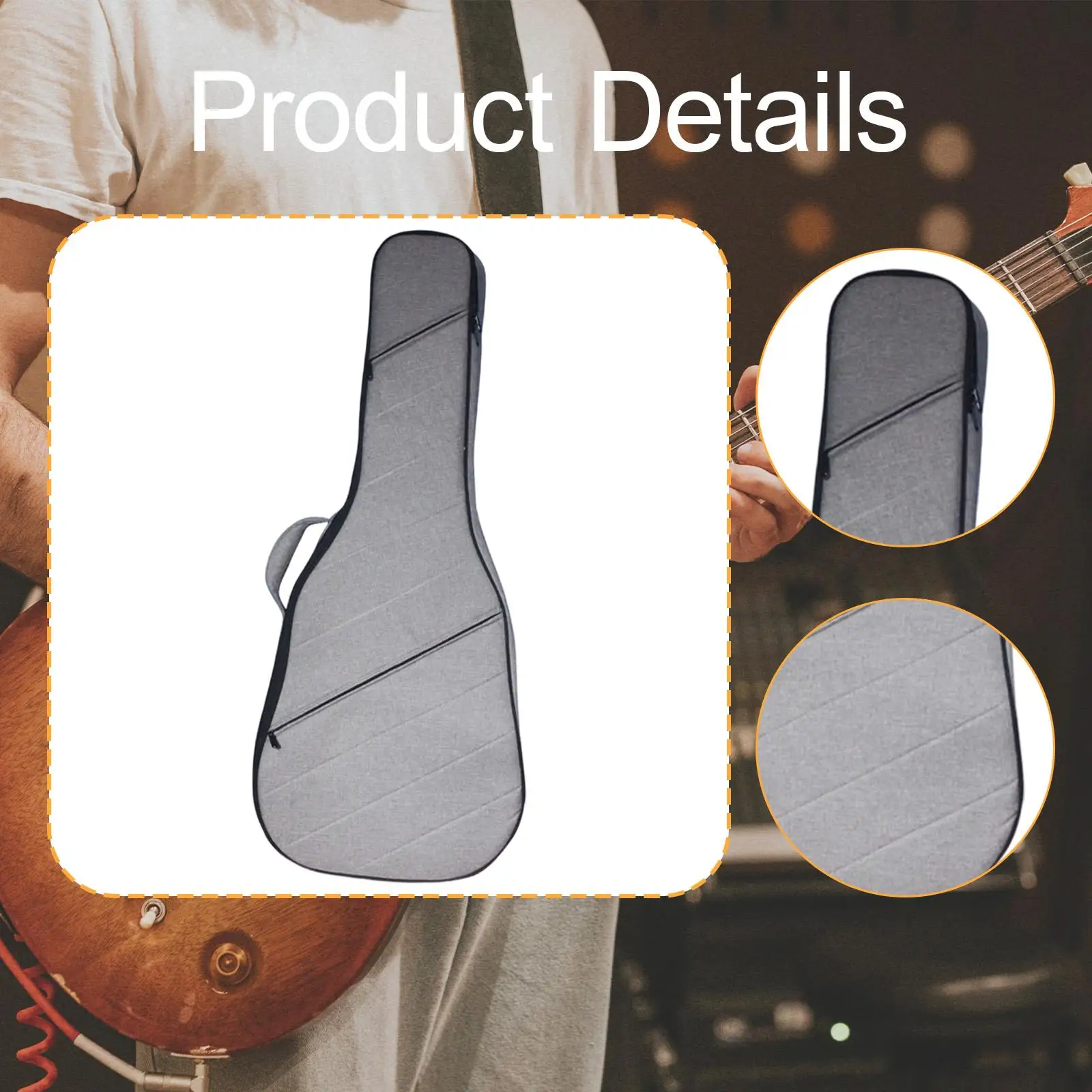 41인치 포크 기타 가방 휴대용 보호 클래식 기타 가방(대형 포켓 케이스 포함)