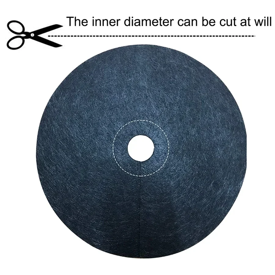 Weed Control Fabric Non-Woven Tree Mulch Ring Weeding Barrier Protector Mat Plant Cover Anti Grass Gardening 15cm-82cm