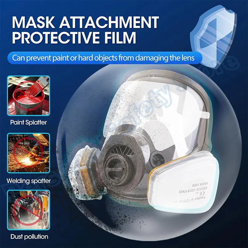 Durable Anti-Scratch Visor Screen Protector Film for Full Face Respirators