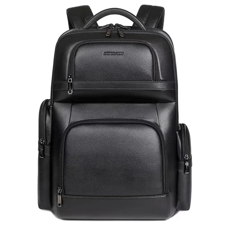 Mens Backpack Genuine Leather Fashion Schoolbag For Teenager Boys Travel Bag Male Laptop Backpack Messenger Bag Leather Bags mens backpack teenager backpack
