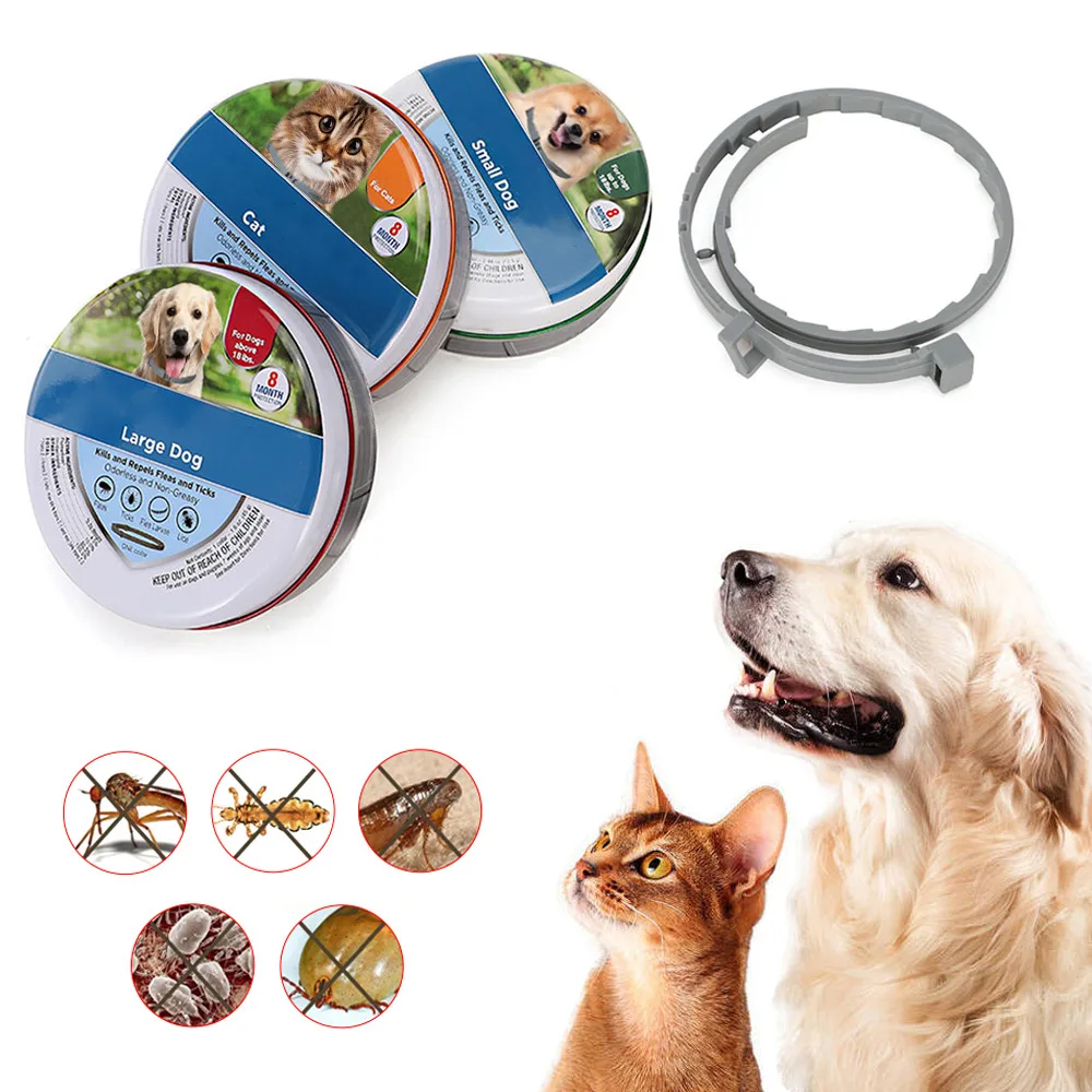 Dog Antiparasitic Collar Pet Mosquitoe Repellent Anti Flea Tick Collars For Small Large Cat Leash Accessories |