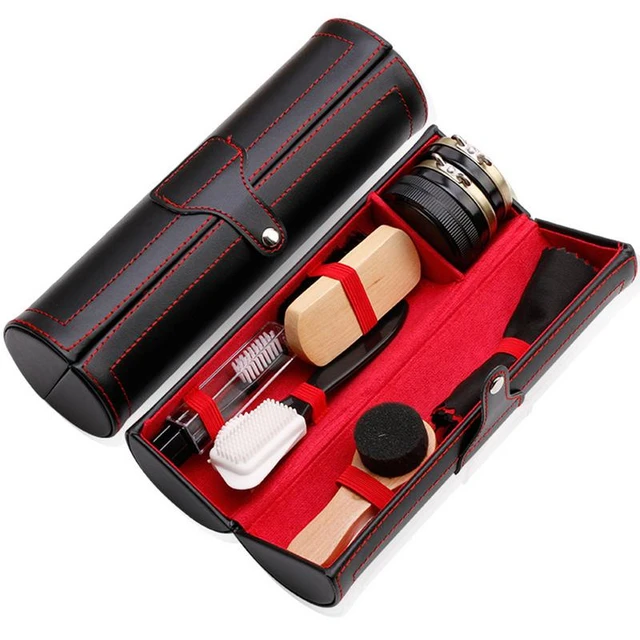 10PCS/Set Shoe Shine Care Kit With Compact Case Portable Travel Home Neutral  Shoes Polish Set For Men Gifts - AliExpress