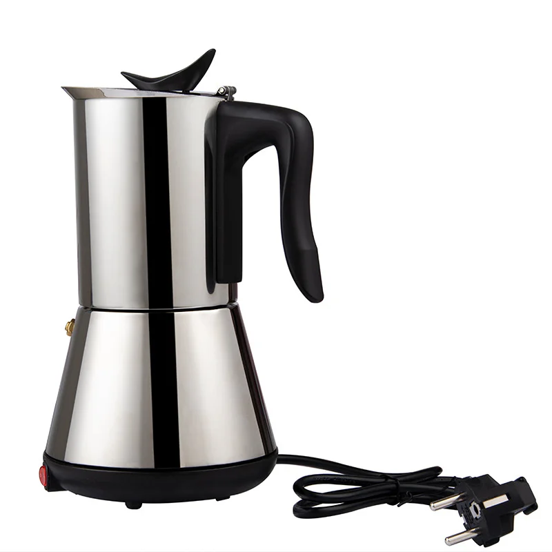 Italian Electric Stainless Steel Espresso Moka Coffee Machine