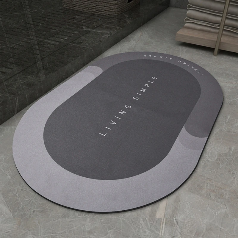 Water Absorbent Bath Mat Easy To Clean Bathroom Rug Napa Skin Alfombras Para Quick Dry Floor