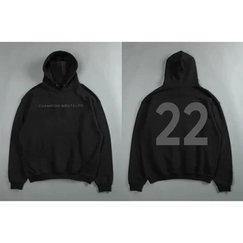 سترة بقلنسوة كلاسيكية كلاسيكية مخصصة للياقة البدنية للرجال لعام 2025، سترة بقلنسوة من الصوف للفصول الأربعة، فضفاضة ومريحة 4