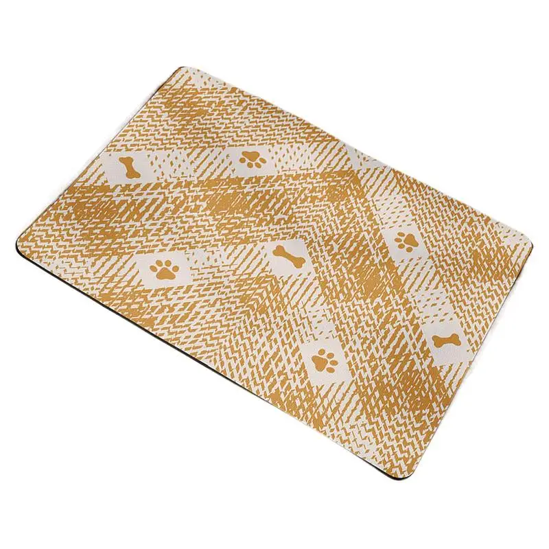 Anti-Slip Dog Bowl Mat Waterproof Pet Placemat Absorbent Dog Cat Feeding Mats Waterproof Pet Placemat Quick Dry Water