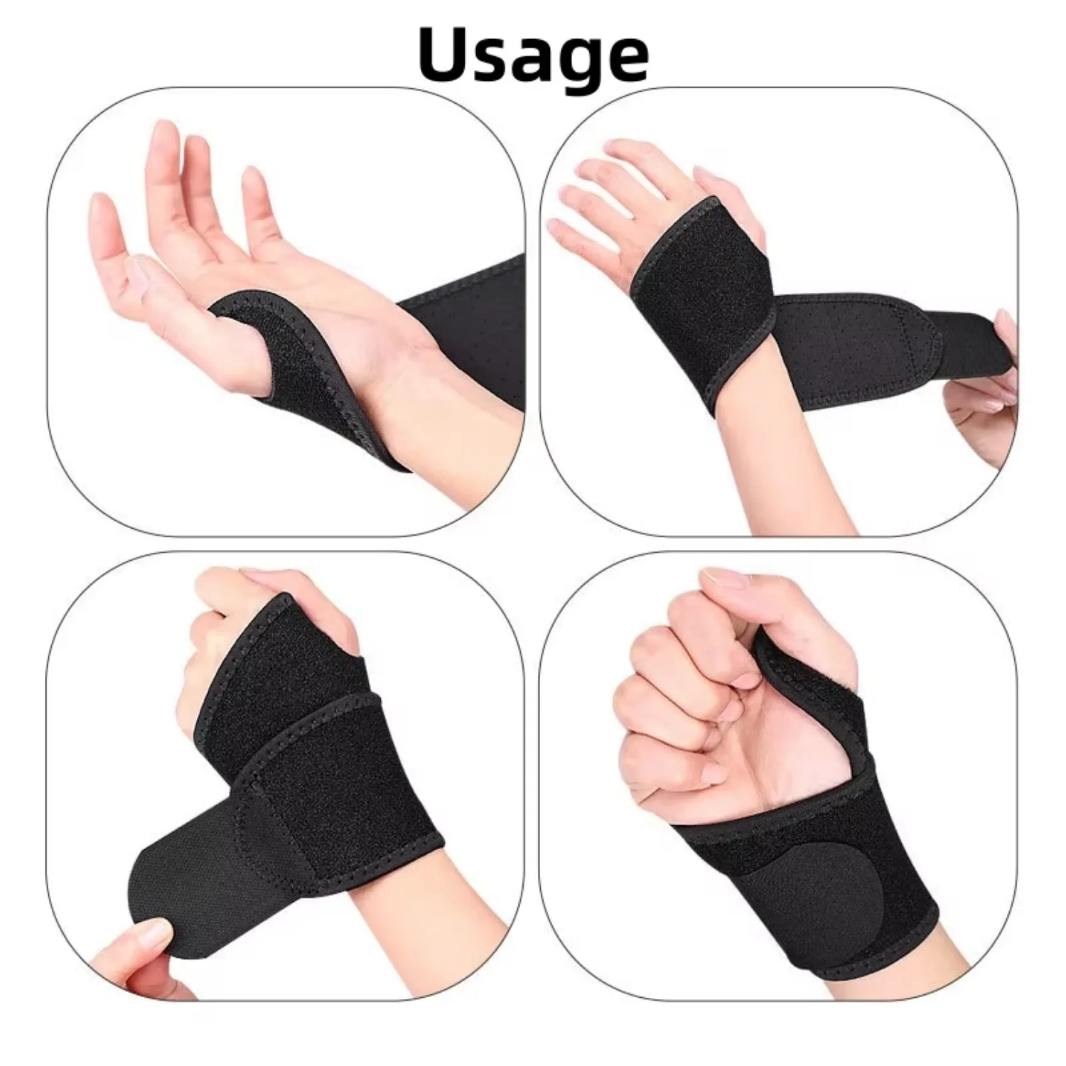 Wrist Brace Wristband Ganglion Cyst Arthritis Carpal Tunnel Breathable Sport Wrist Support Left Right Unisex