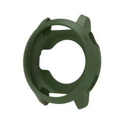 Soft Silicone Hollow Case for Smart Watch Strap - Protective Bumper Shell Accessories (Dark Green)