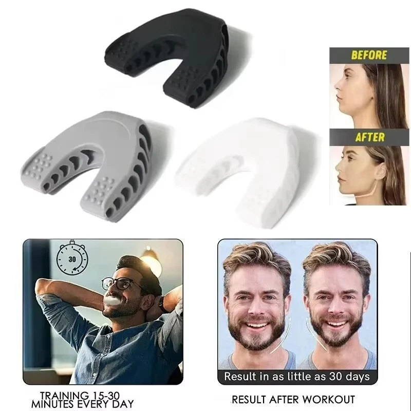 U Shape New Facial Jaw Exerciser And Neck Toning Jawline For Men Women Face Muscle Trainin Resistance Levels Double Chin Reducer