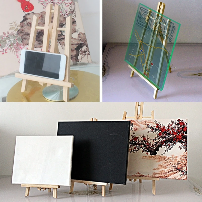 Natural Beech Wood Table Easel for Artist Painting Sketching Craft Foldable Wooden Stand Frame Display Holder