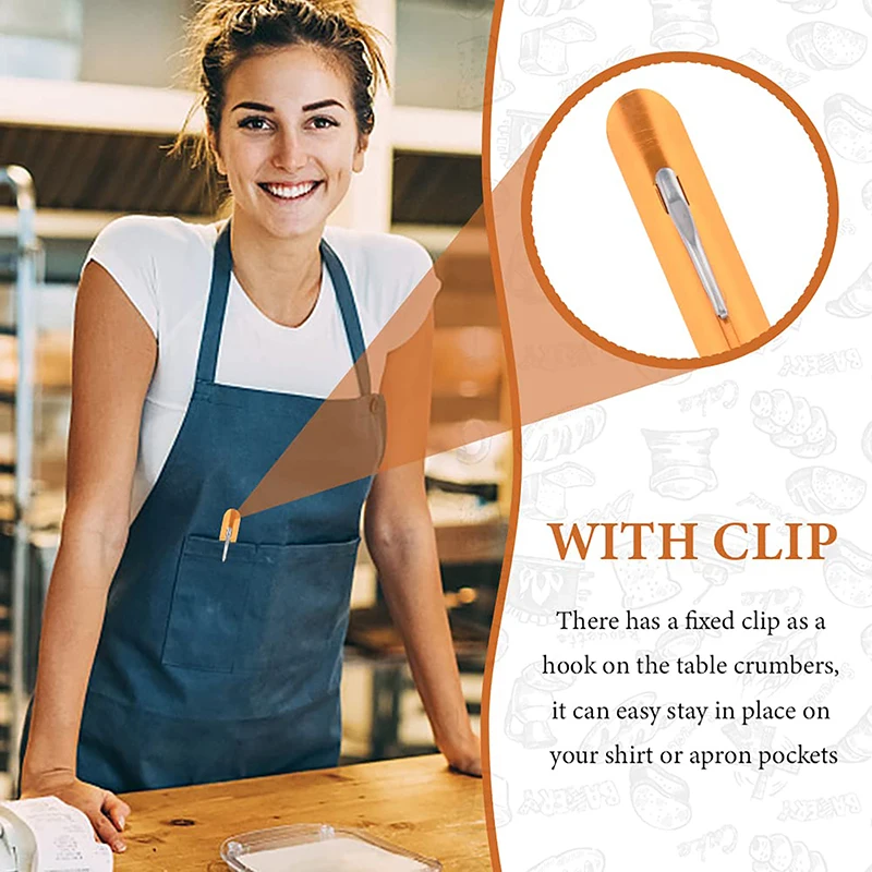 Bread Crumb Cleaner Tool Crumb Sweepers Stainless Steel Portable Crumb Clean Scraper Kitchen Restaurant Crumber Cleaning Tool - 4