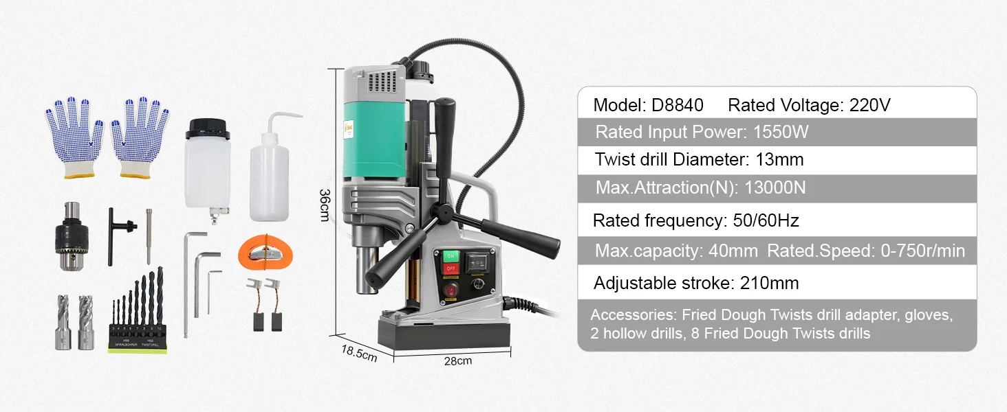 2 inch drilling capacity
