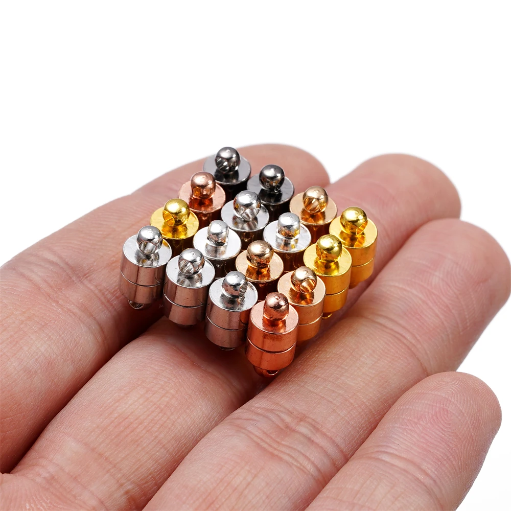 Elegant 6mm Silver/Gold Magnetic Clasp Set