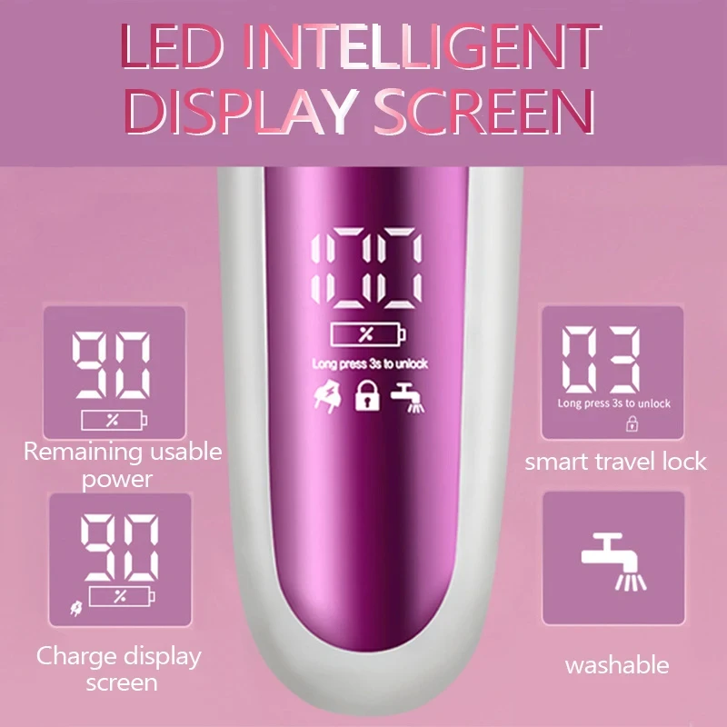 3in1 Rechargeable Women Epilator For Face Body Hair Removal