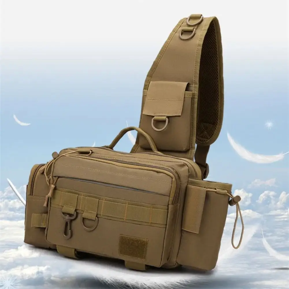 Waist Fanny Multi functional Lure bag Waterproof with Rod Holder Fishing Lure Backpack Compact Crossbody Fishing Rod Lure Bag