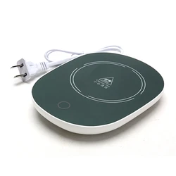 USB Heated Coffee Mug Warmer - Insulated Thermostat Coaster (Green)