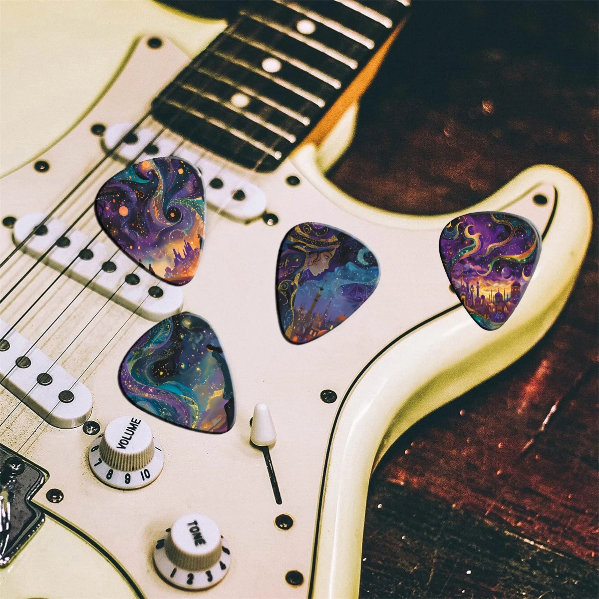 12pcs/set Guitar Paddles Cartoon Couples Acoustic Guitar Picks Musical Instrument Accessories Pick 0.46/0.71/1.0Mm Guitar Picks