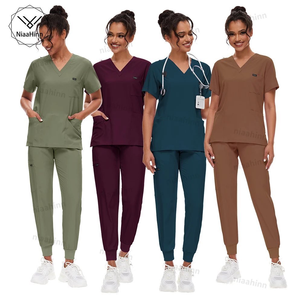 

Dental Clinic Doctor's Surgical Gown Breathable Nurse Work Clothes Hospital Accessories Pharmacy Beauty Salon Scrubs Sets Womens