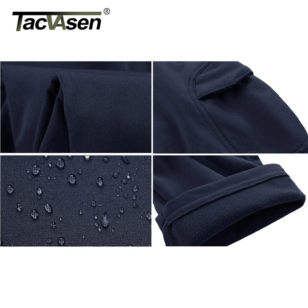 Mens Workout Pants Water Resistant Warm Fleece Lined Multi-Pockets Windproof Hiking Softshell sports pants casual sports pants