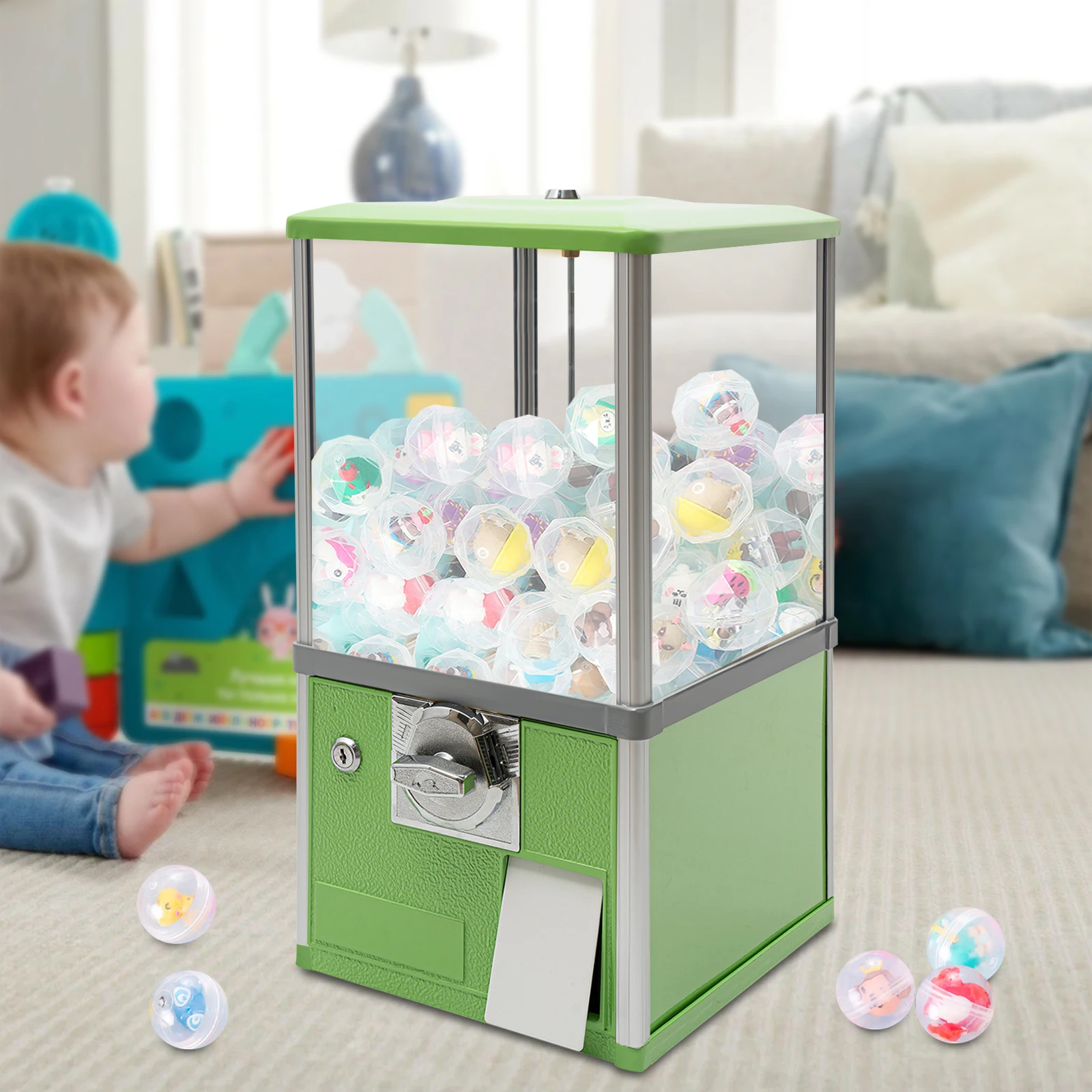 (25 Cent Coin Slot) Children's Vending Machine-Green