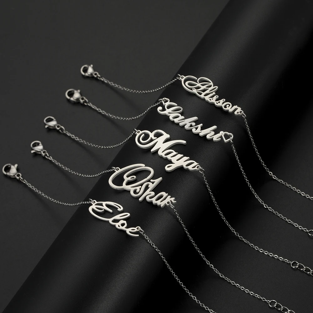 

Ожерелье-браслет унисекс из серебра 925 пробы с именем на арабском, английском и китайском языках