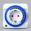 EU 24 Hours Timer Switch Timer Plug in Mechanical Grounded Programmable Smart Countdown loop Switch Socket Indoor Auto Power off 4
