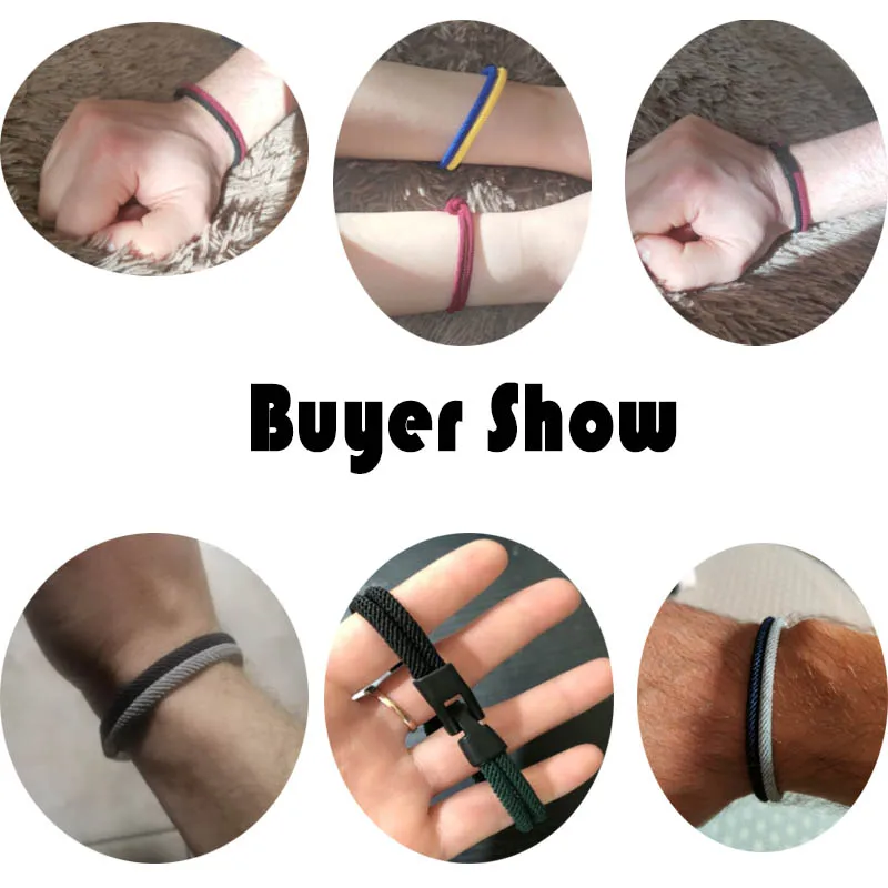 Blue Yellow Rope Bangle Men Viking Pulseira Masculino