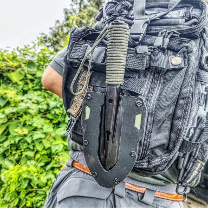 

new Outdoor Tactical Hand Shovel With Cover Molle Clip Multifunction Camping Hiking Survival Tools Small Garden Digging