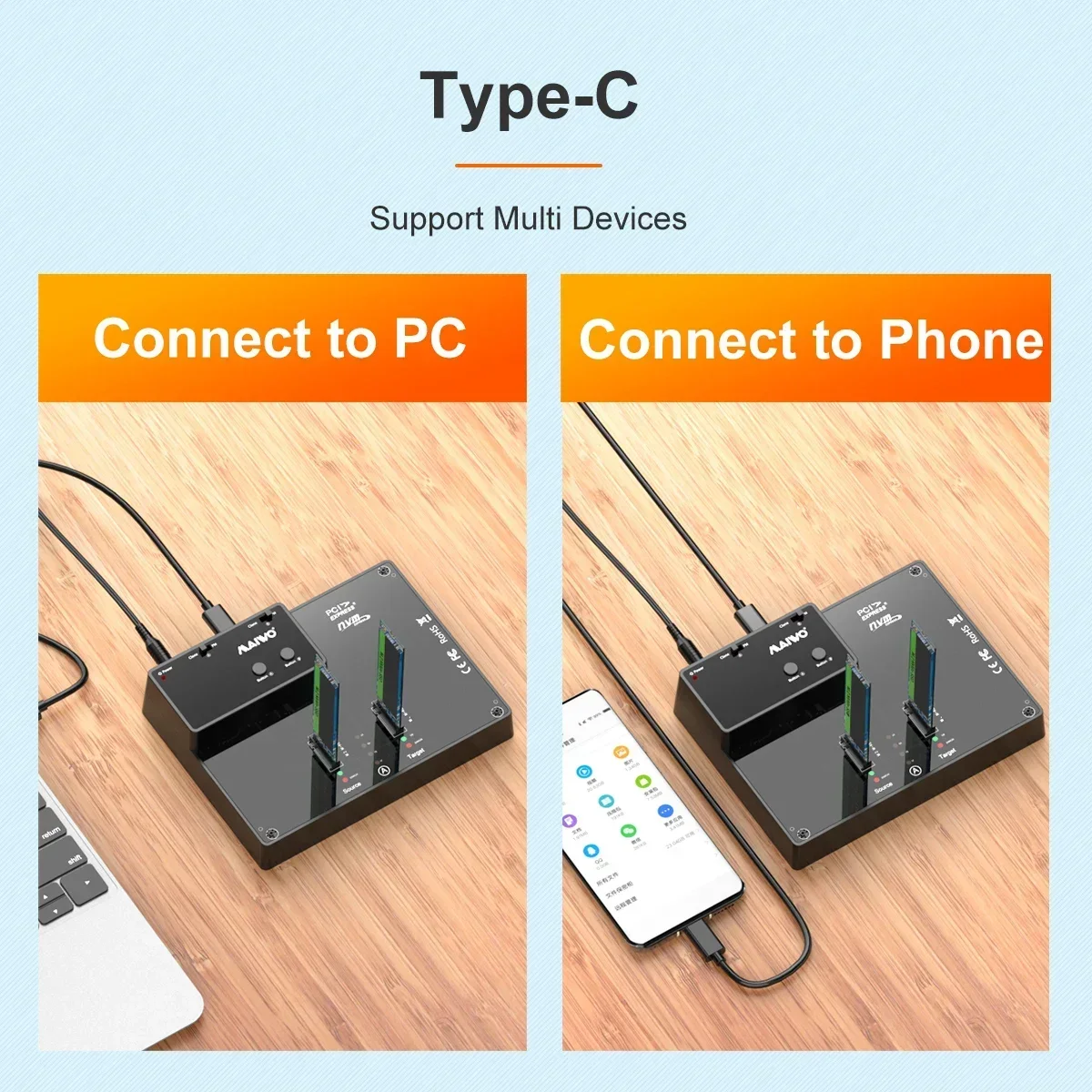 MAIWO M.2 Nvme SSD ̽ , C Ÿ  Ʈ ϵ ̺ , NVMe ϵ ̺ ,  