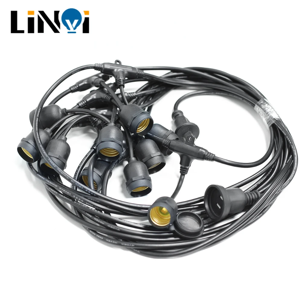 E27 Outdoor LED String Lights Waterproof LED Bulb for Garden Vintage Patio Wedding Party heavy duty string lights installation hooks 304 stainless steel sunshade sail hardware kit in outdoor patio lawn garden