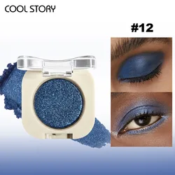 Nude Elegance Eyeshadow & Face Palette: Matte & Shimmer Collection, Smooth & Long - Lasting Formula (12 Deep Sea Blue)