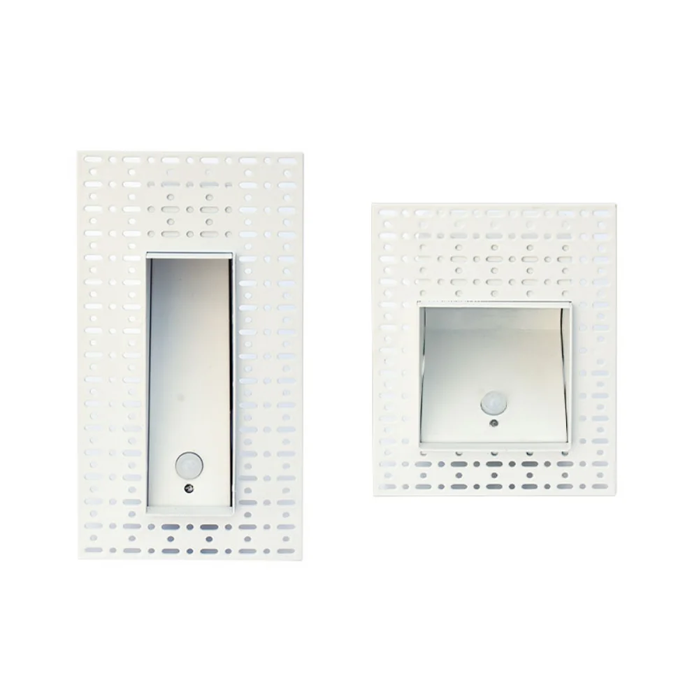 LED Wall Lamp Recessed Motion Detect 3W Step StairCase Lighting For Home Channel Corridor Hotel Indoor Night Footlight wall light,led wall lamp,motion sensor light,led light