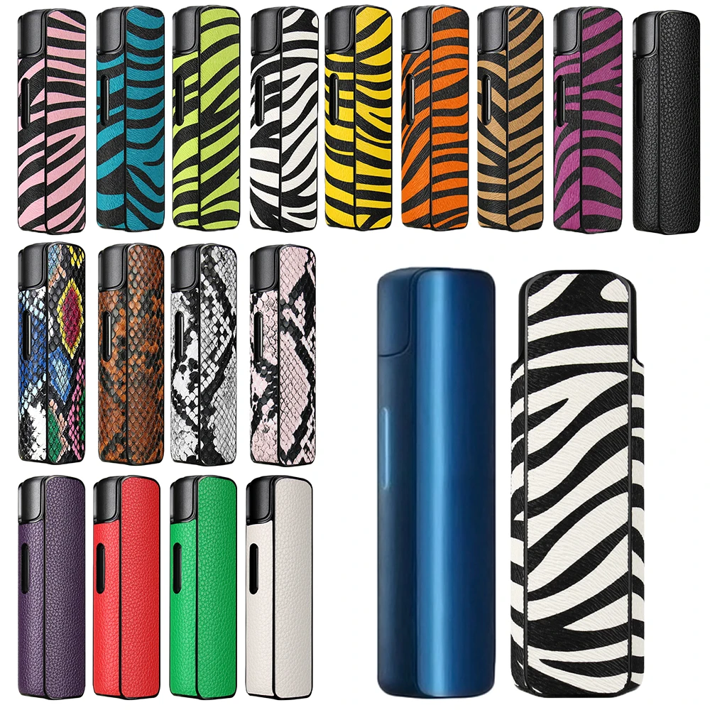 Jinxingcheng Zebra + Snake Skin Pattern Pu Leather Funda Per Lil Solid 2 Case E Cover Per Fumatori Per Iqos Solid 2.0 Accessori