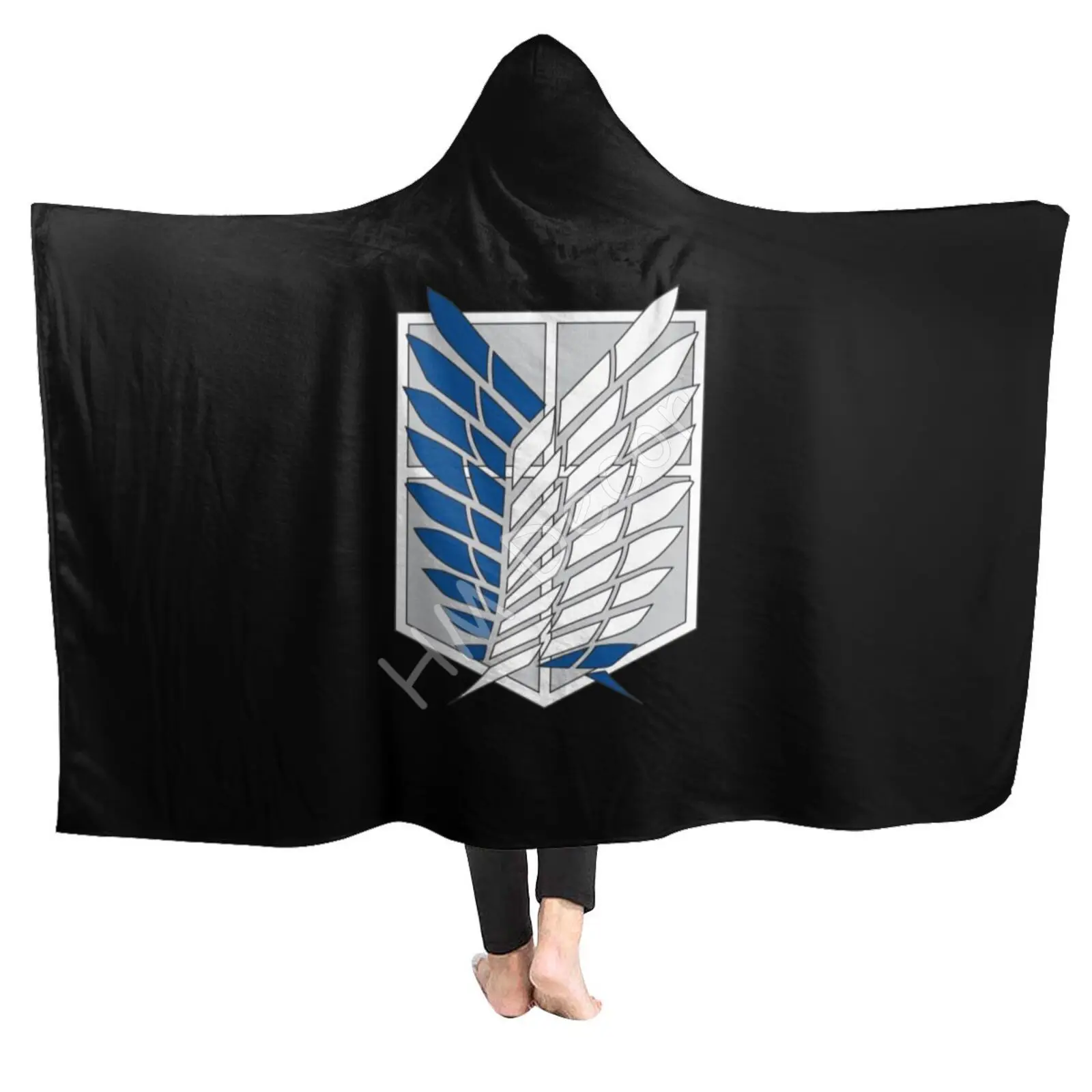 Attack Titan Blanket Hooded Blanket Anime Blanket Throw Blanket Print Hooded Aliexpress