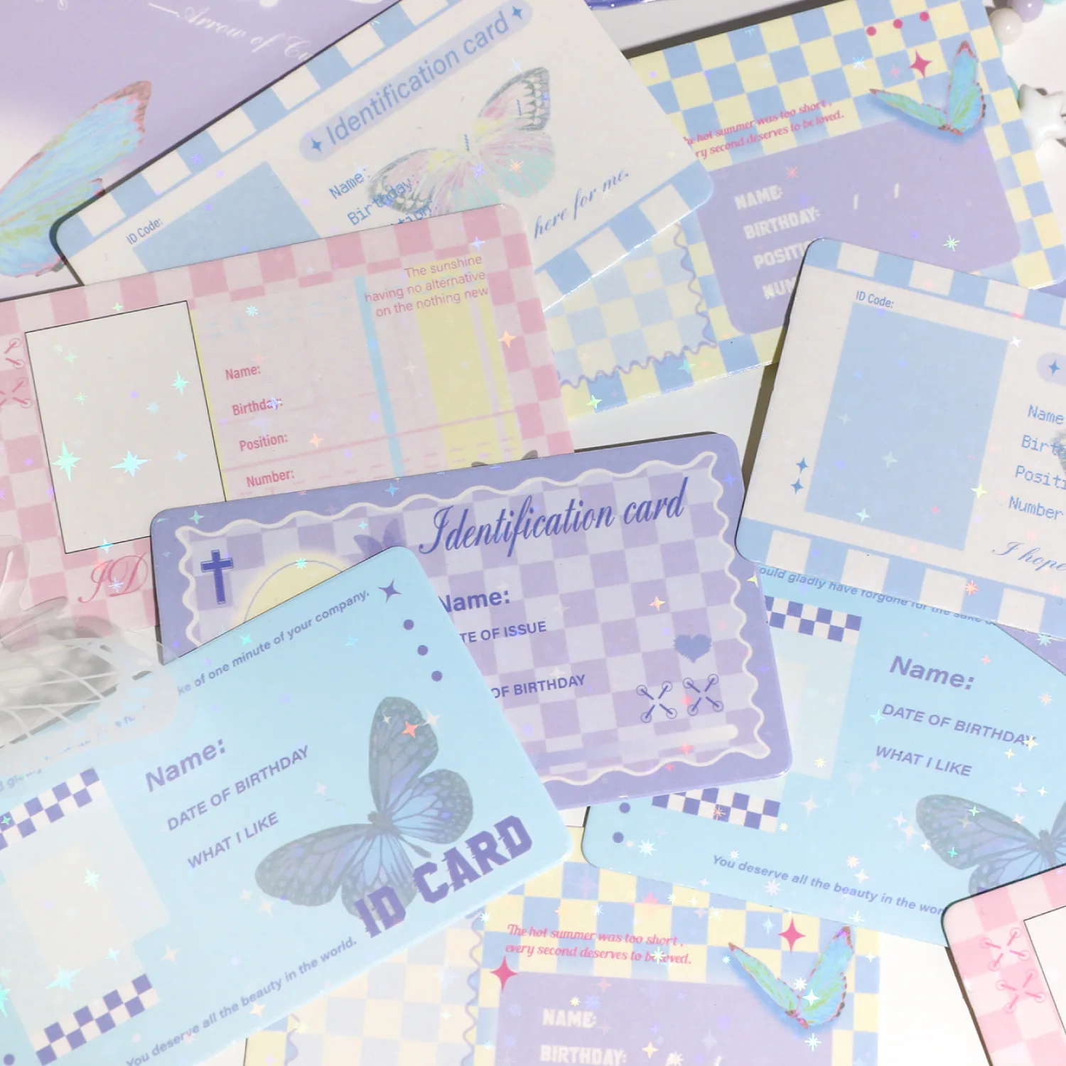 10pcs/lot Kawaii Kpop ID Card Frame DIY Photocards Photo Decorative Card School Stationery photocard decorative frame