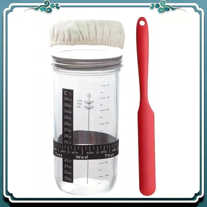 Bread Fermentation Glass Jar, Reusable Sour Dough Jar, As Shown Bread Baking,Large