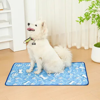Dog Cooling Pad Self-Cooling Ice Silk Washable Pet Mat Comfortable Cooling Pad for Dogs And Cats Cooling Beds Cats Accessories