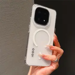 Ultra - Thin Transparent Magnetic Acrylic Phone Case - Ice Clear Design for Vivo iQOO 15 (White)