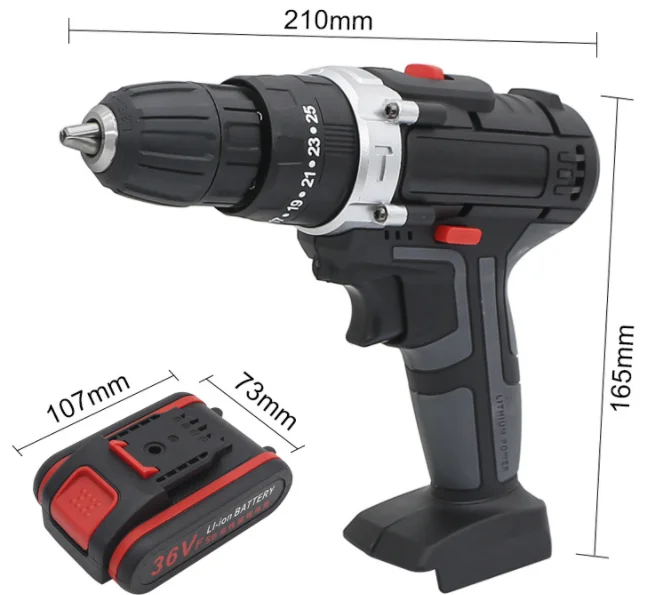 Lithium Battery Two-speed Mini Drill Cordless Screwdriver Power Tools