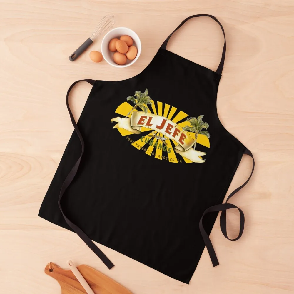 

El Jefe Cubanos Food Truck Essential T-Shirt Apron For Girl Household Items Apron